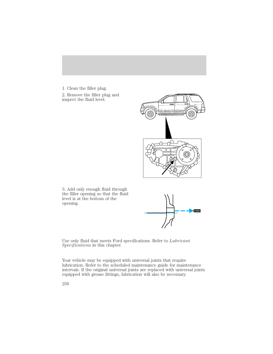 Maintenance and specifications | FORD 2003 Explorer v.3 User Manual | Page 256 / 280