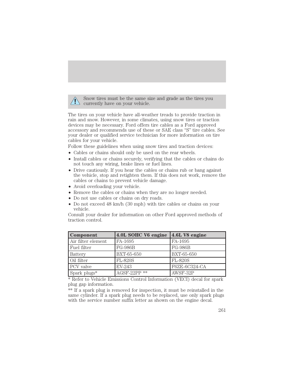 Maintenance and specifications | FORD 2003 Explorer v.3 User Manual | Page 261 / 280