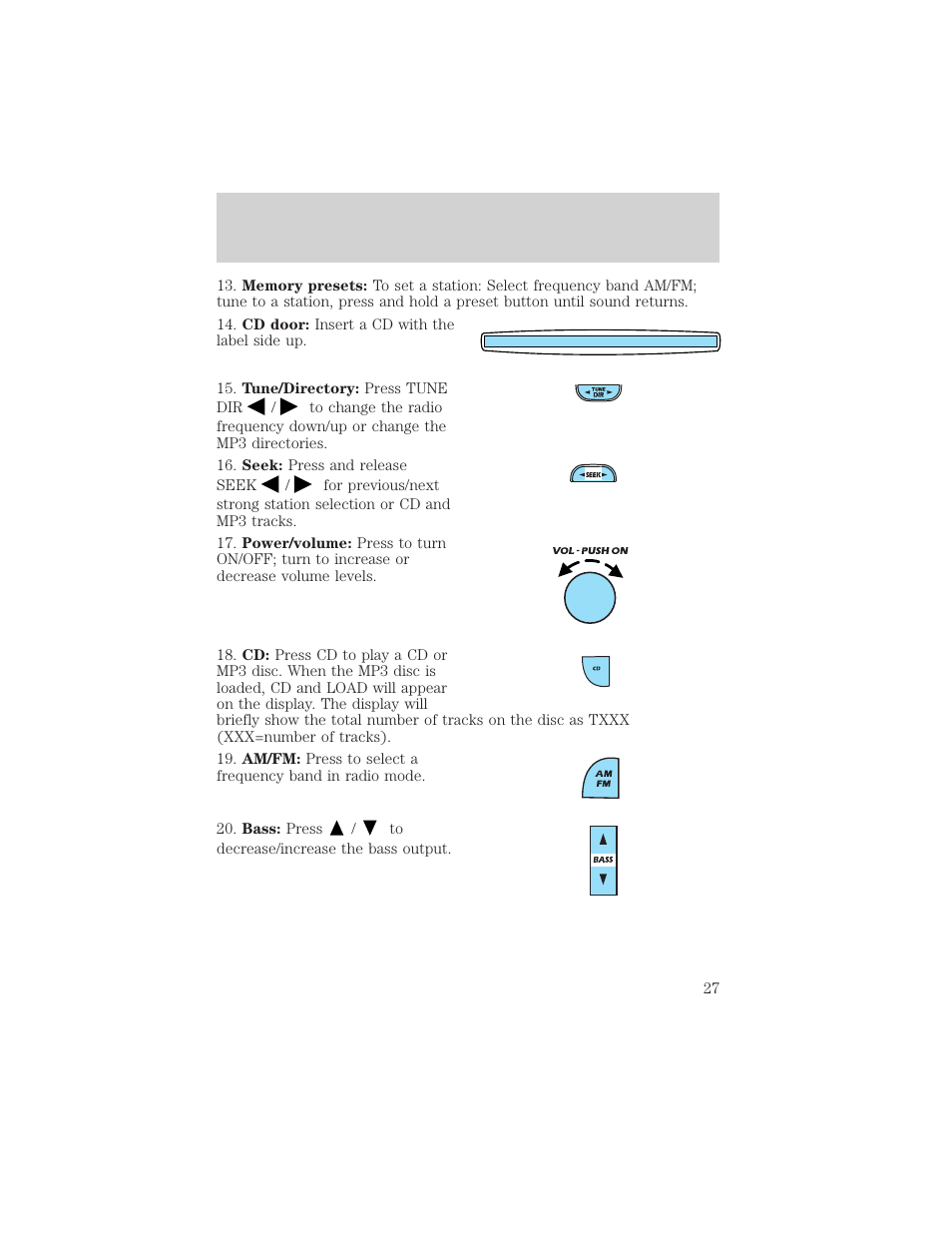 Entertainment systems | FORD 2003 Explorer v.3 User Manual | Page 27 / 280