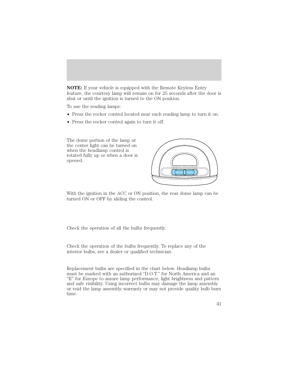 Lights | FORD 2003 Explorer v.3 User Manual | Page 41 / 280