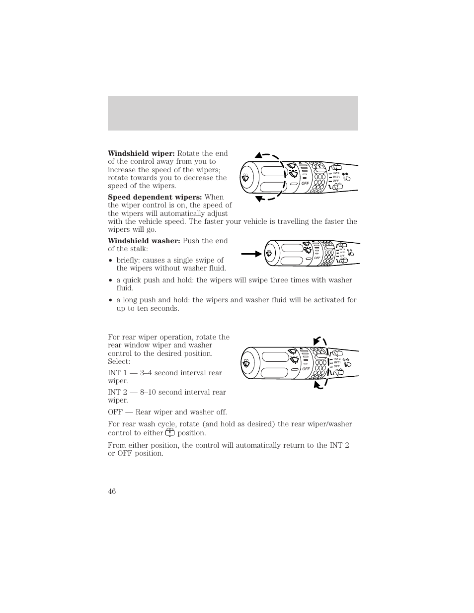 Driver controls | FORD 2003 Explorer v.3 User Manual | Page 46 / 280