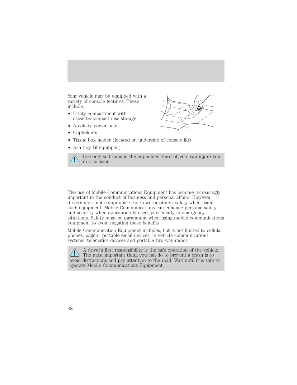 Driver controls | FORD 2003 Explorer v.3 User Manual | Page 48 / 280