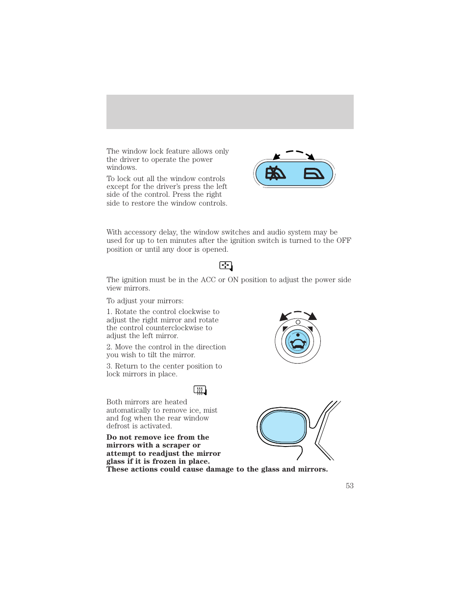 Driver controls | FORD 2003 Explorer v.3 User Manual | Page 53 / 280