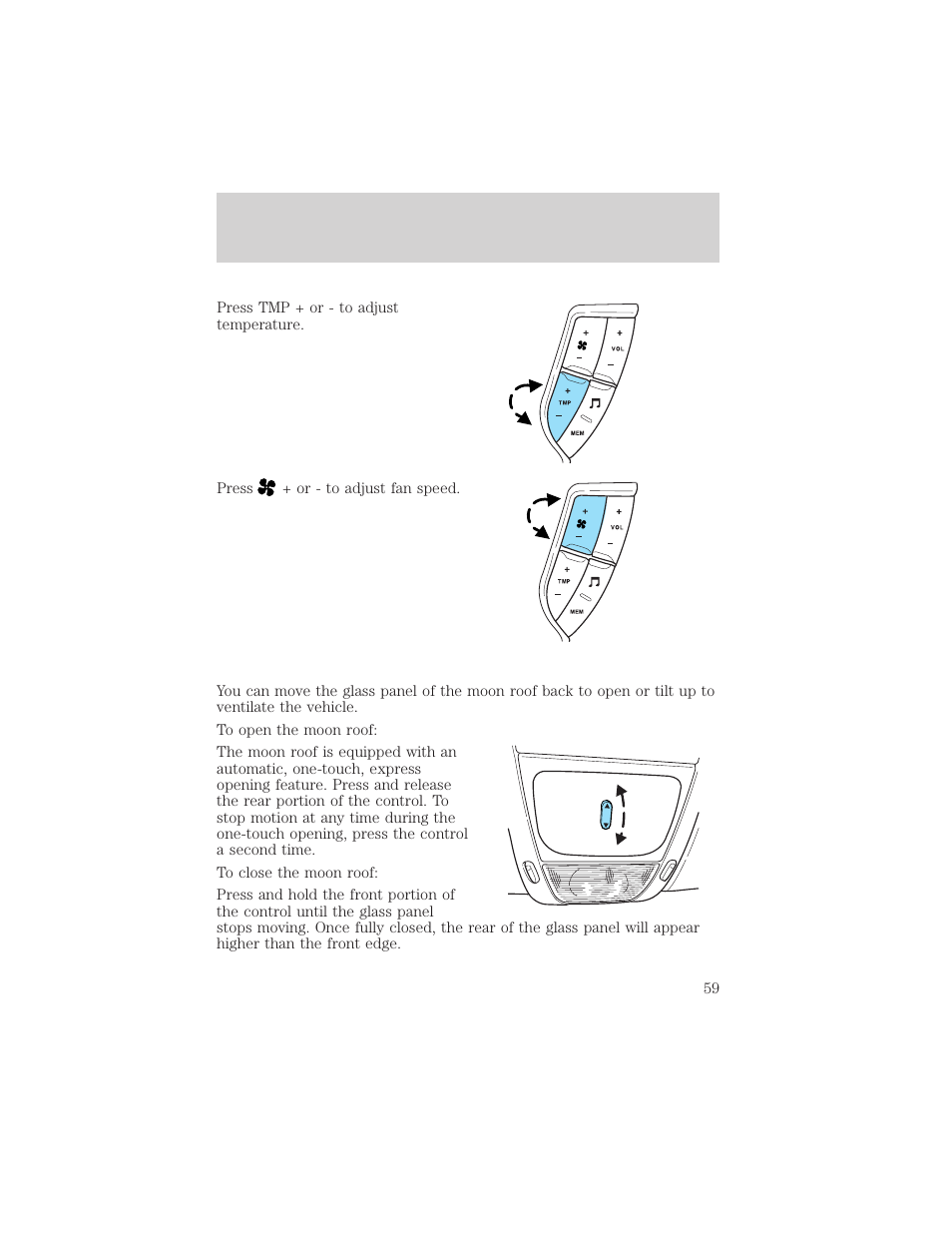 Driver controls | FORD 2003 Explorer v.3 User Manual | Page 59 / 280