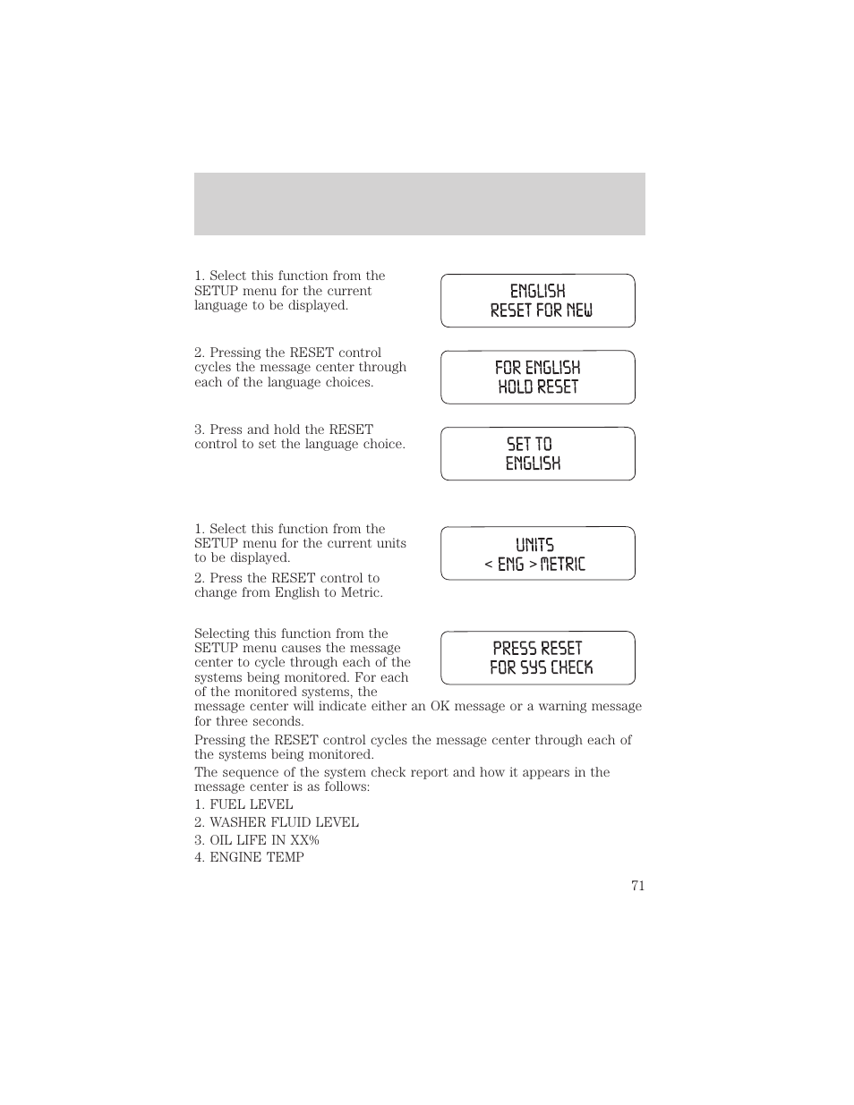 Driver controls | FORD 2003 Explorer v.3 User Manual | Page 71 / 280