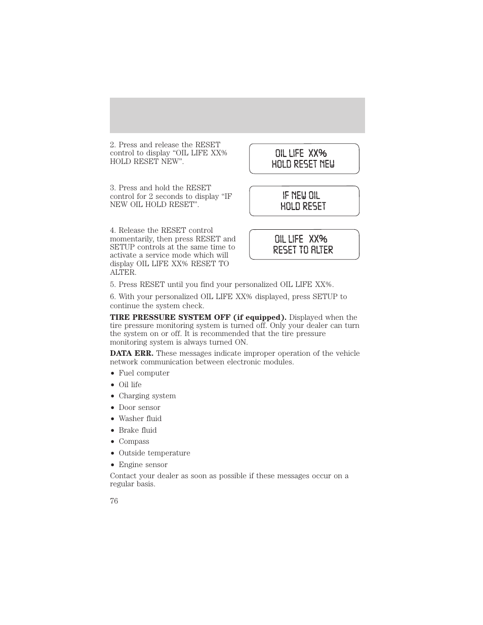 Driver controls | FORD 2003 Explorer v.3 User Manual | Page 76 / 280