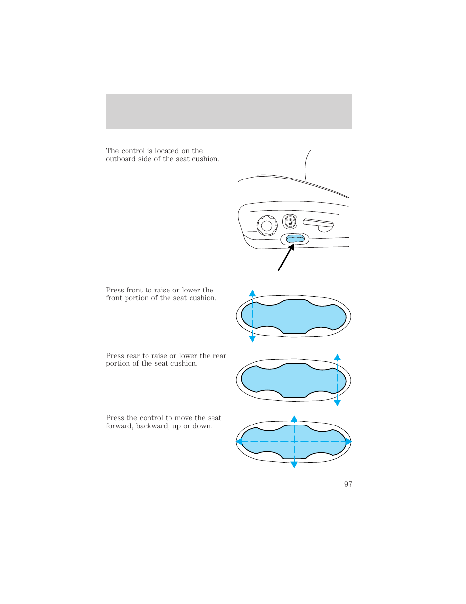 Seating and safety restraints | FORD 2003 Explorer v.3 User Manual | Page 97 / 280