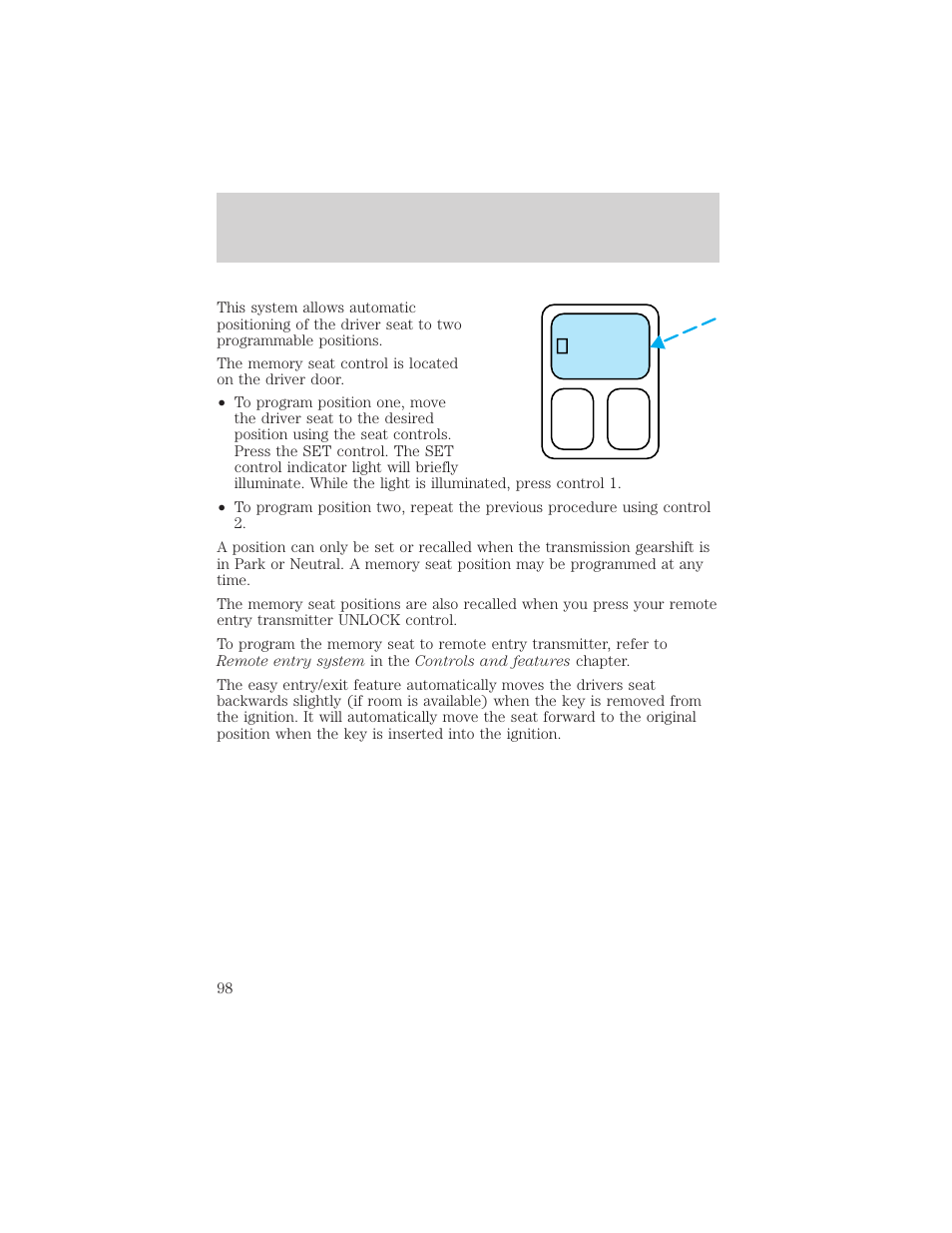 Seating and safety restraints | FORD 2003 Explorer v.3 User Manual | Page 98 / 280