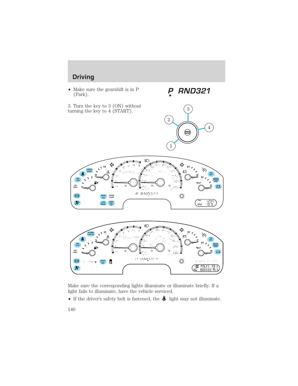 Driving | FORD 2003 Explorer v.4 User Manual | Page 140 / 280