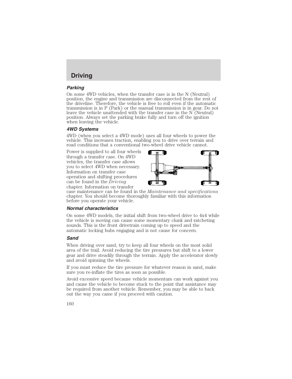 Driving | FORD 2003 Explorer v.4 User Manual | Page 160 / 280