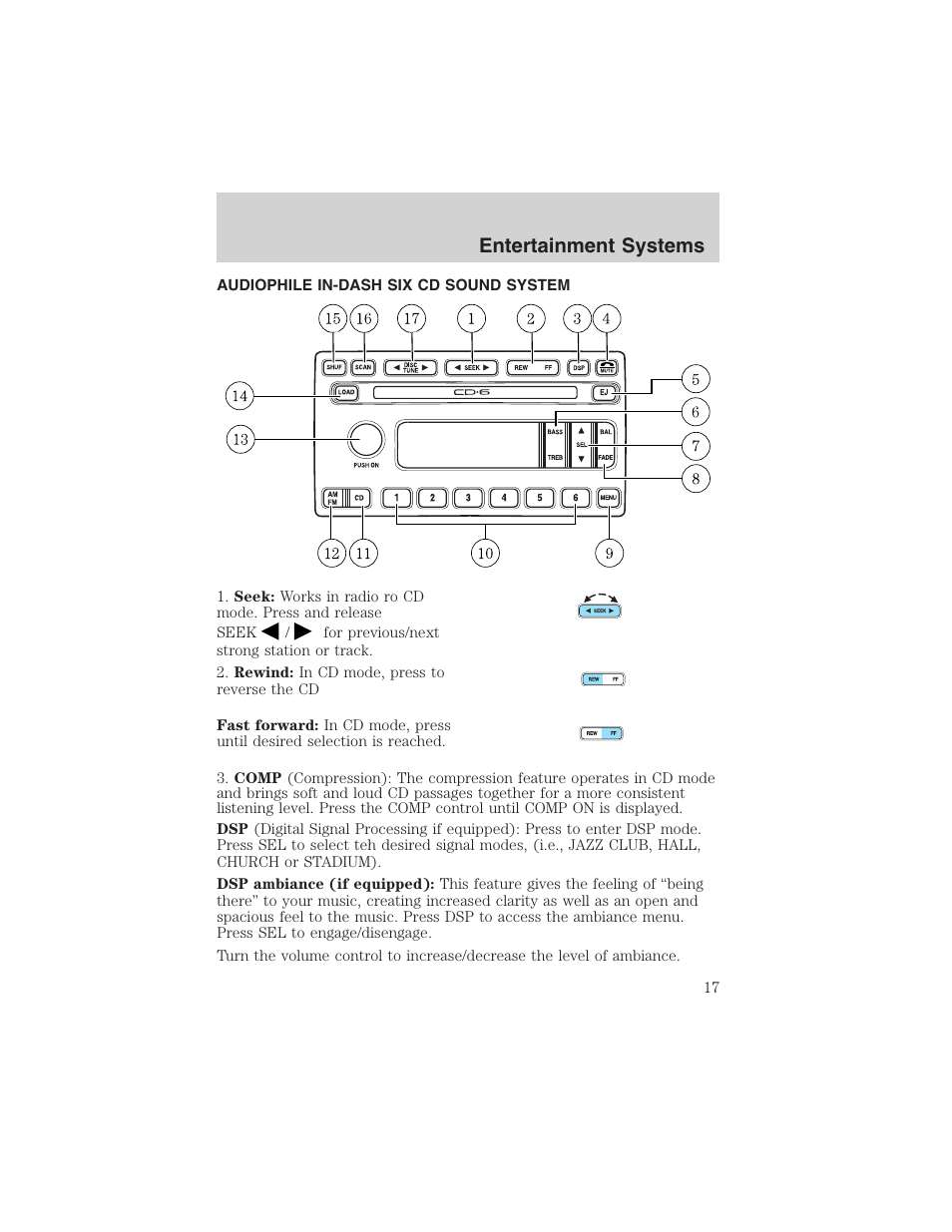 Entertainment systems | FORD 2003 Explorer v.4 User Manual | Page 17 / 280