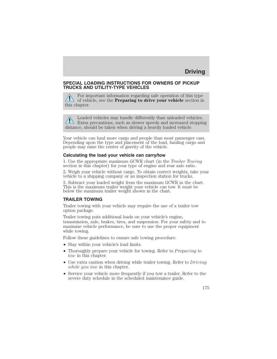Driving | FORD 2003 Explorer v.4 User Manual | Page 175 / 280