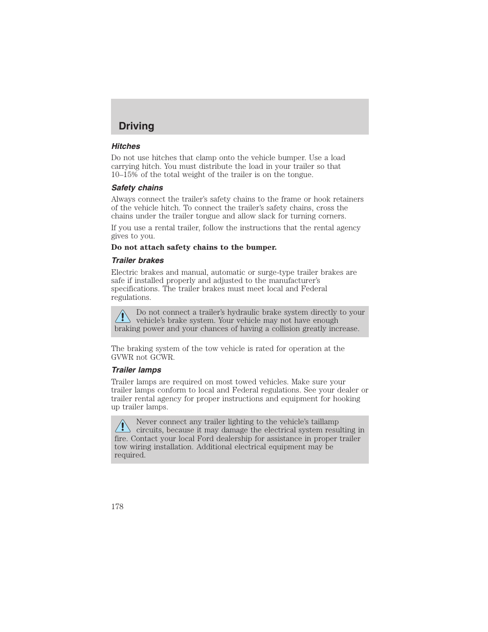 Driving | FORD 2003 Explorer v.4 User Manual | Page 178 / 280