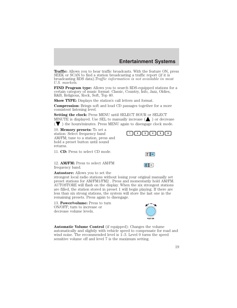 Entertainment systems | FORD 2003 Explorer v.4 User Manual | Page 19 / 280
