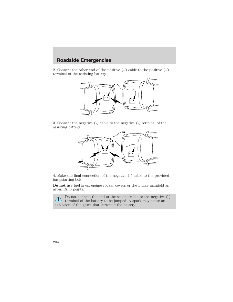 Roadside emergencies | FORD 2003 Explorer v.4 User Manual | Page 204 / 280