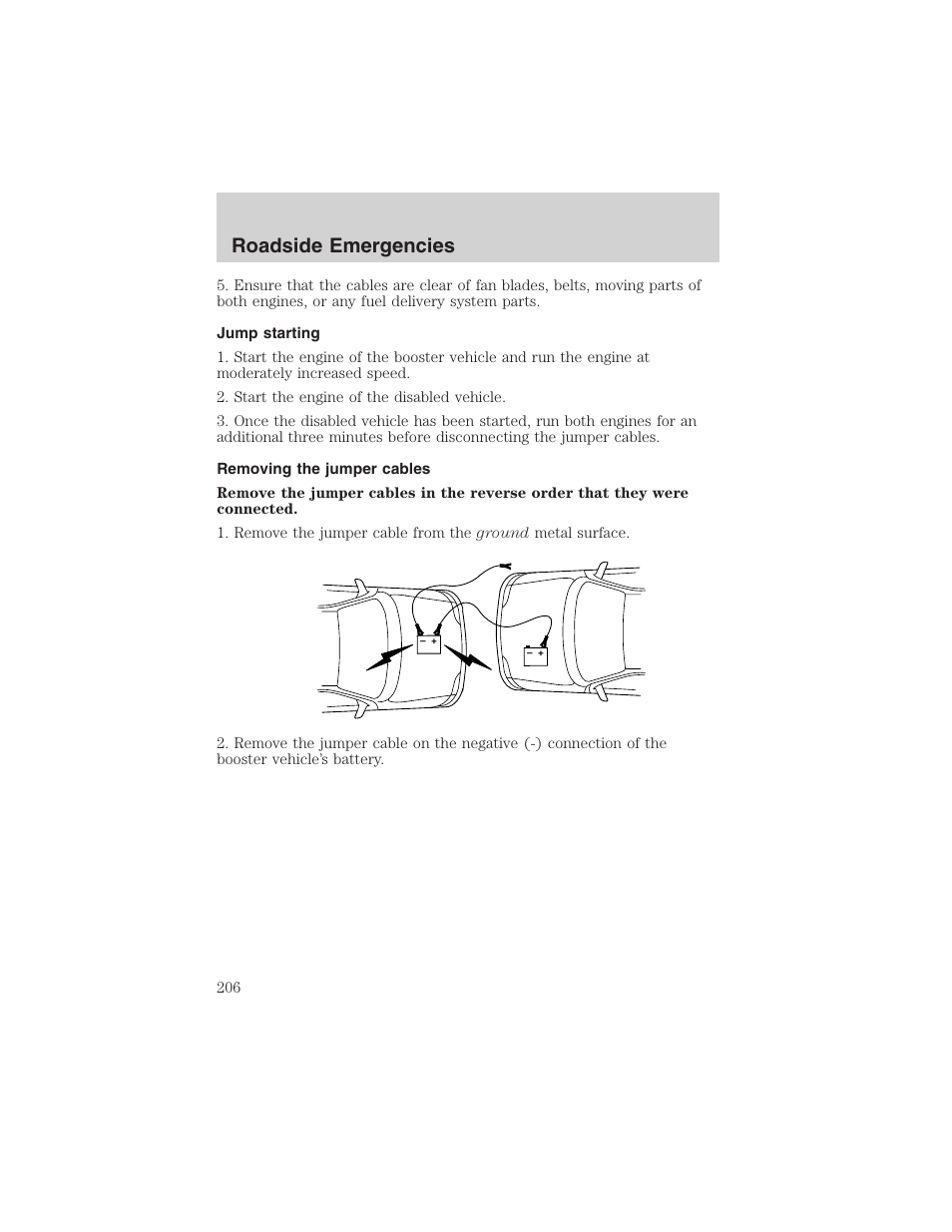 Roadside emergencies | FORD 2003 Explorer v.4 User Manual | Page 206 / 280