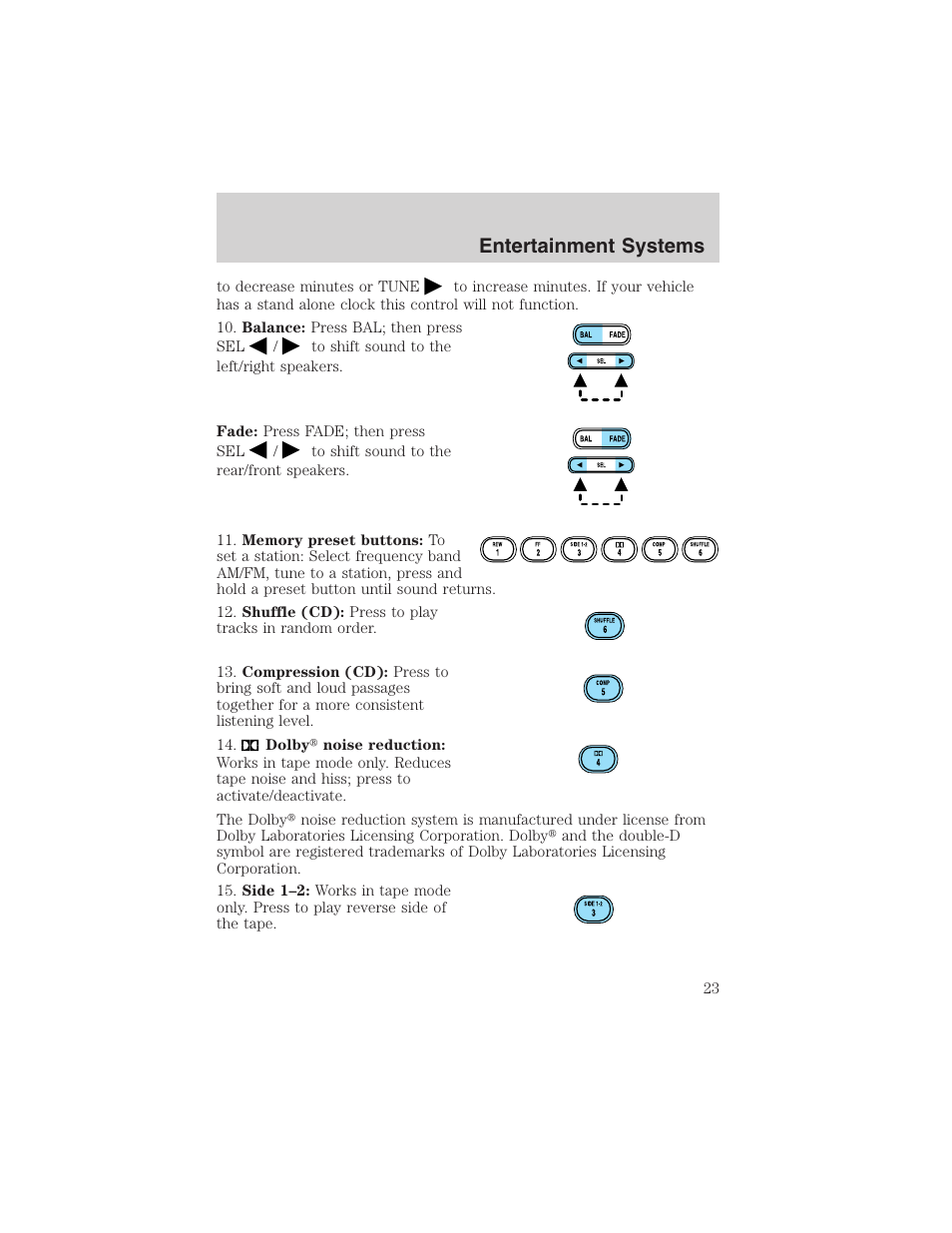 Entertainment systems | FORD 2003 Explorer v.4 User Manual | Page 23 / 280
