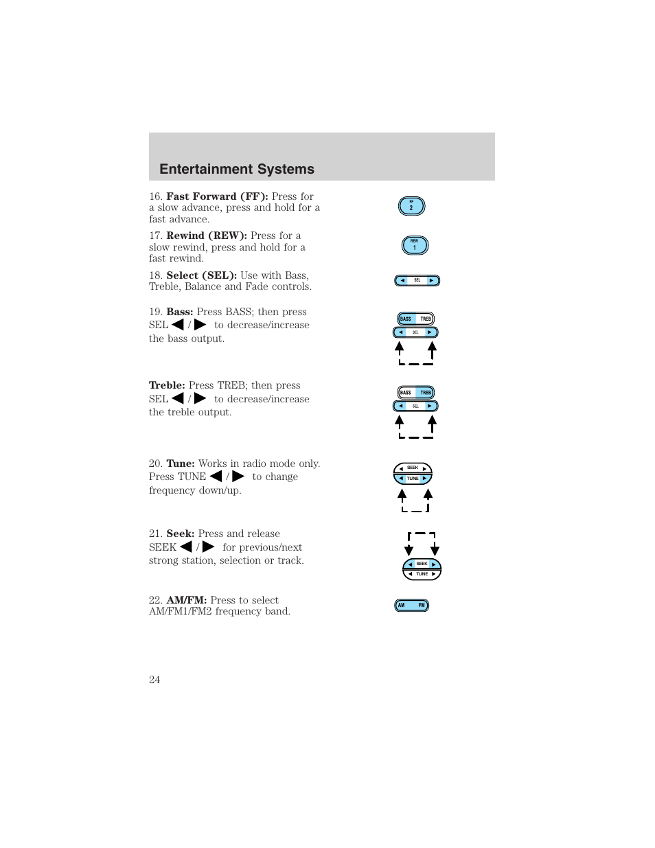 Entertainment systems | FORD 2003 Explorer v.4 User Manual | Page 24 / 280