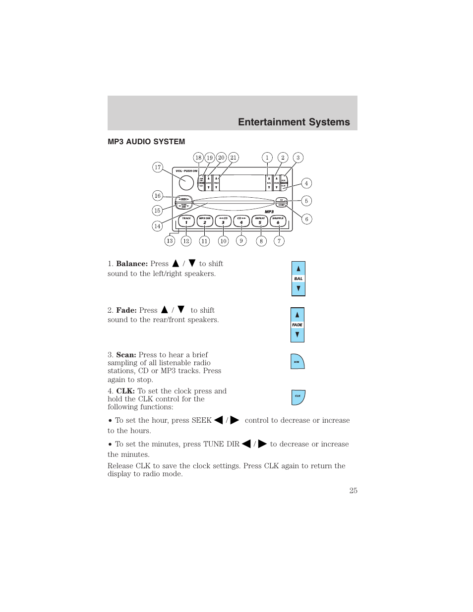 Entertainment systems | FORD 2003 Explorer v.4 User Manual | Page 25 / 280