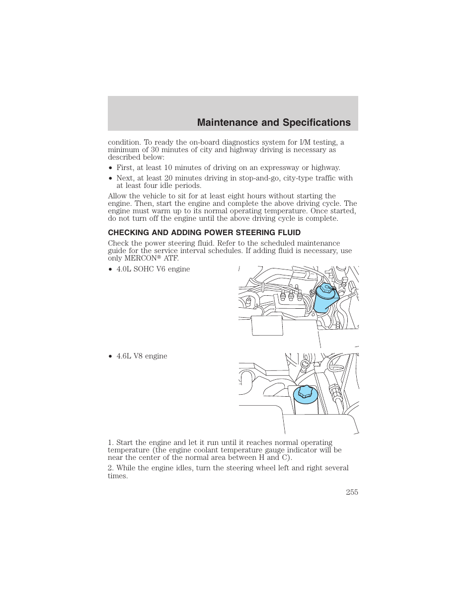 Maintenance and specifications | FORD 2003 Explorer v.4 User Manual | Page 255 / 280