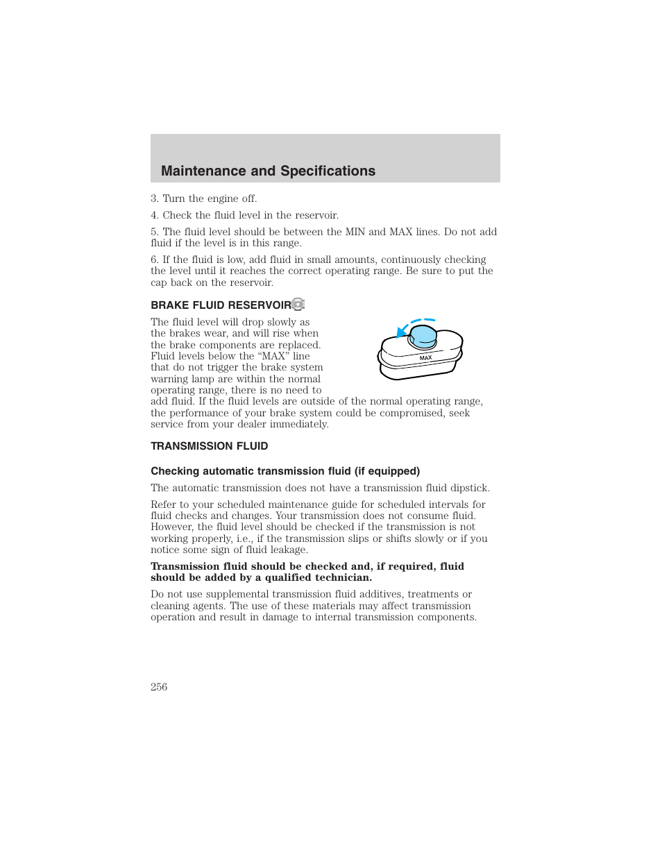 Maintenance and specifications | FORD 2003 Explorer v.4 User Manual | Page 256 / 280