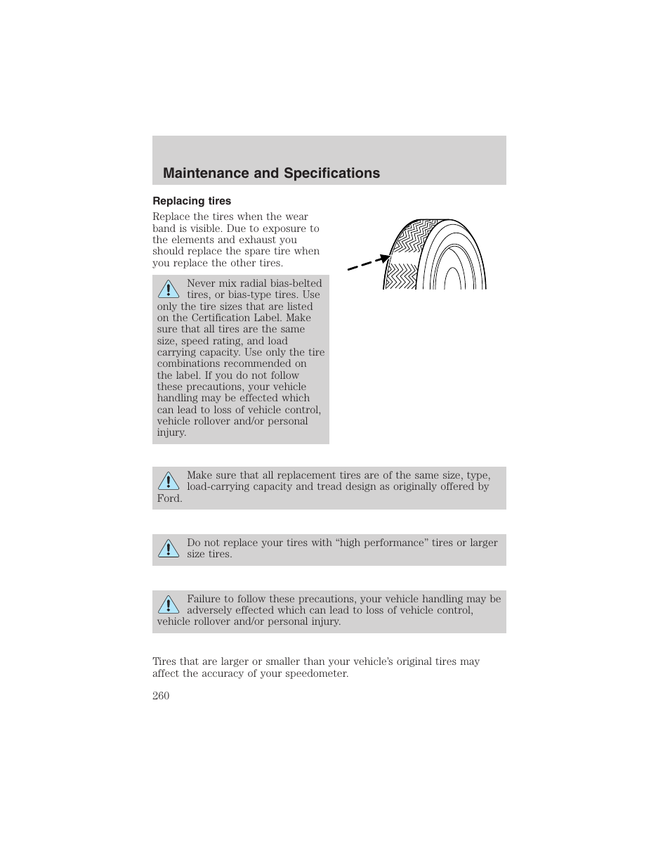 Maintenance and specifications | FORD 2003 Explorer v.4 User Manual | Page 260 / 280