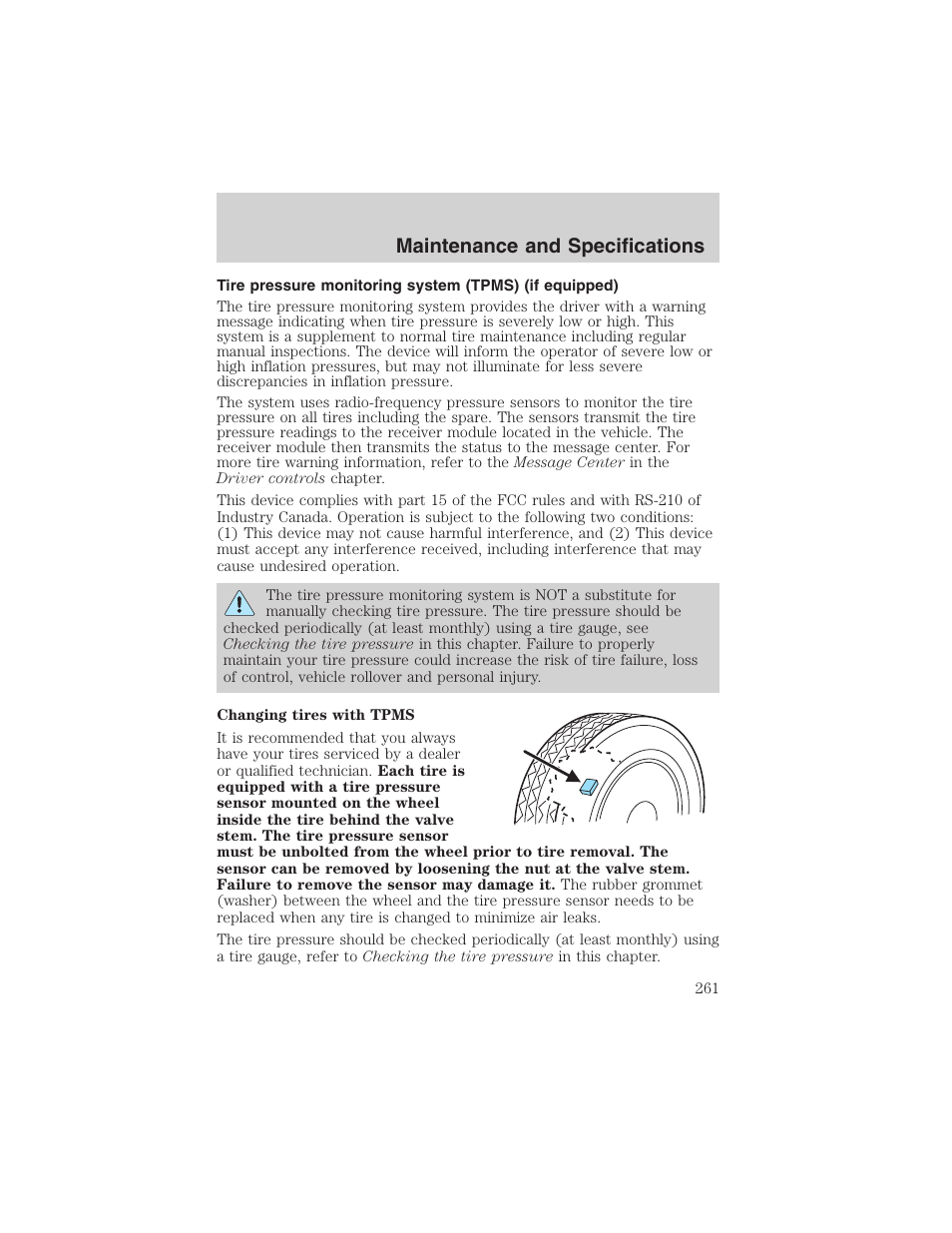 Maintenance and specifications | FORD 2003 Explorer v.4 User Manual | Page 261 / 280