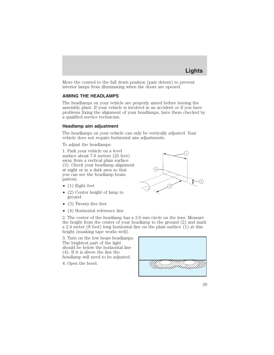Lights | FORD 2003 Explorer v.4 User Manual | Page 39 / 280