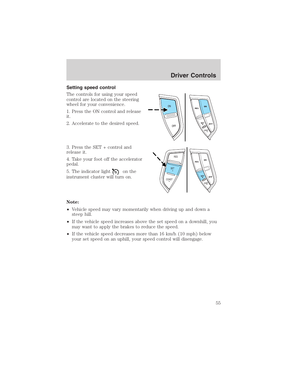Driver controls | FORD 2003 Explorer v.4 User Manual | Page 55 / 280