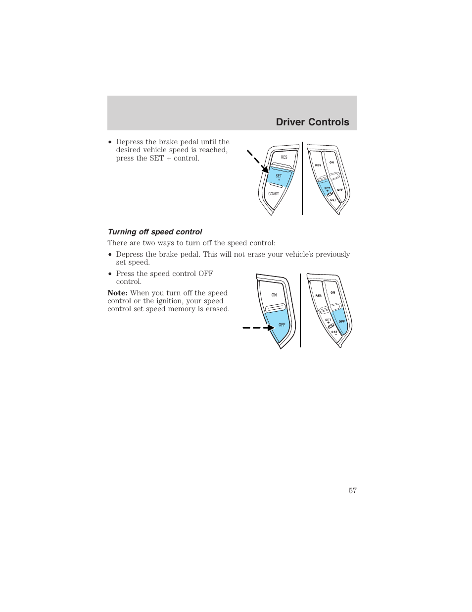 Driver controls | FORD 2003 Explorer v.4 User Manual | Page 57 / 280