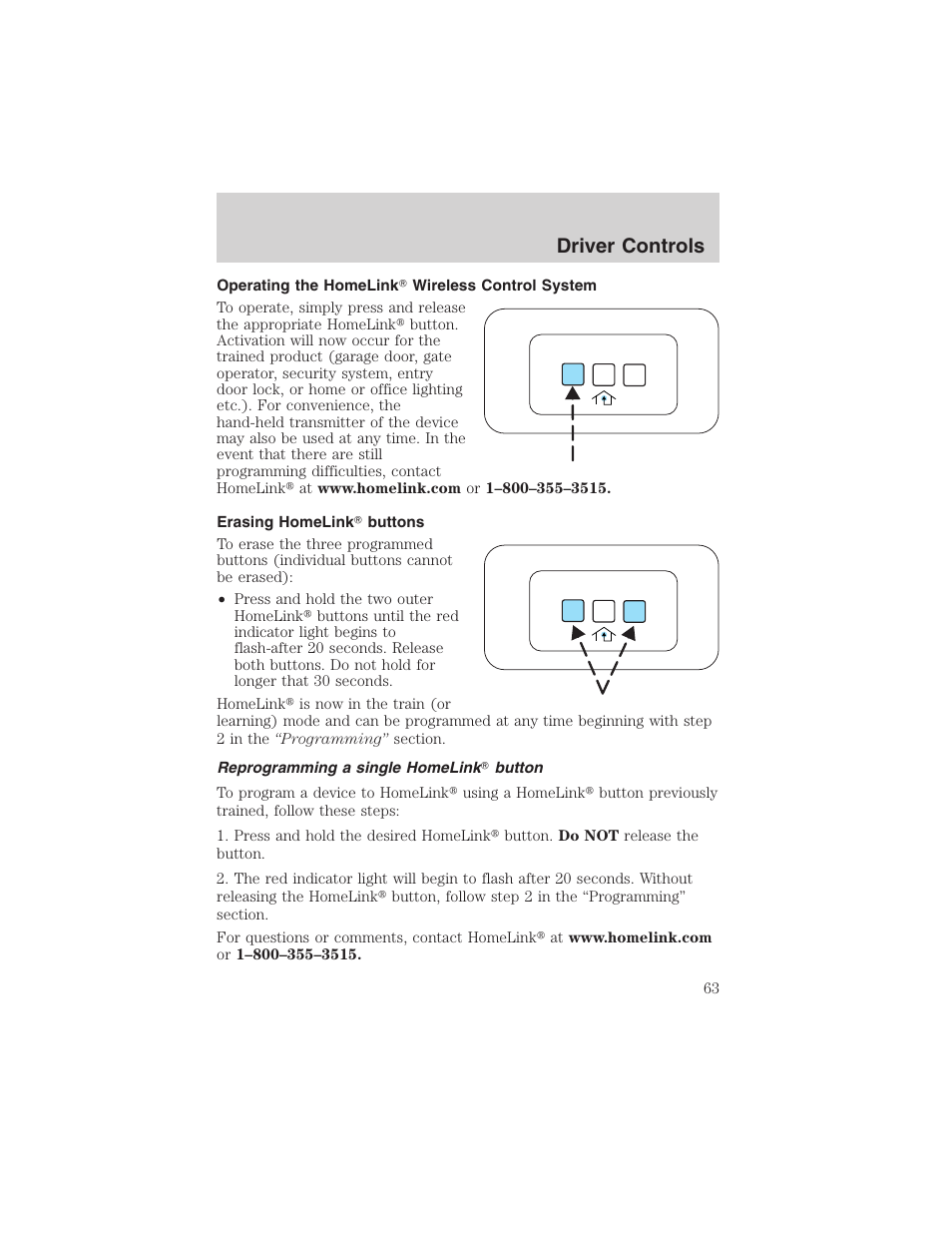 Driver controls | FORD 2003 Explorer v.4 User Manual | Page 63 / 280