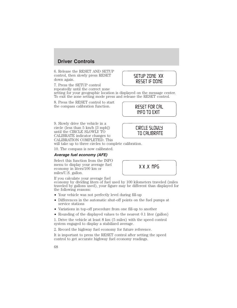 Driver controls | FORD 2003 Explorer v.4 User Manual | Page 68 / 280