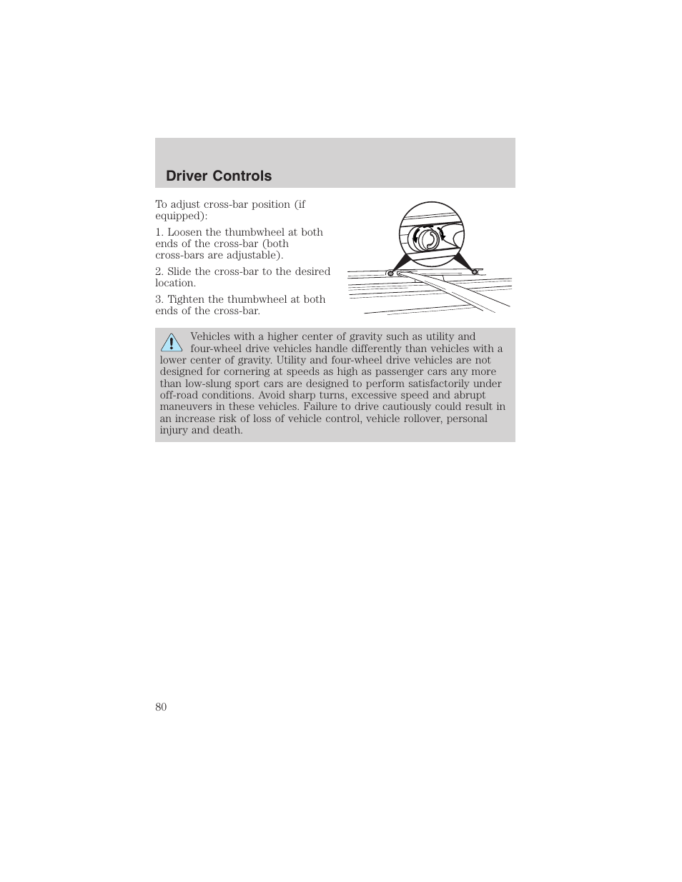 Driver controls | FORD 2003 Explorer v.4 User Manual | Page 80 / 280