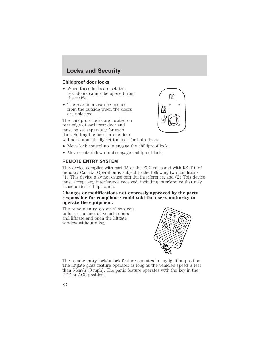 Locks and security | FORD 2003 Explorer v.4 User Manual | Page 82 / 280