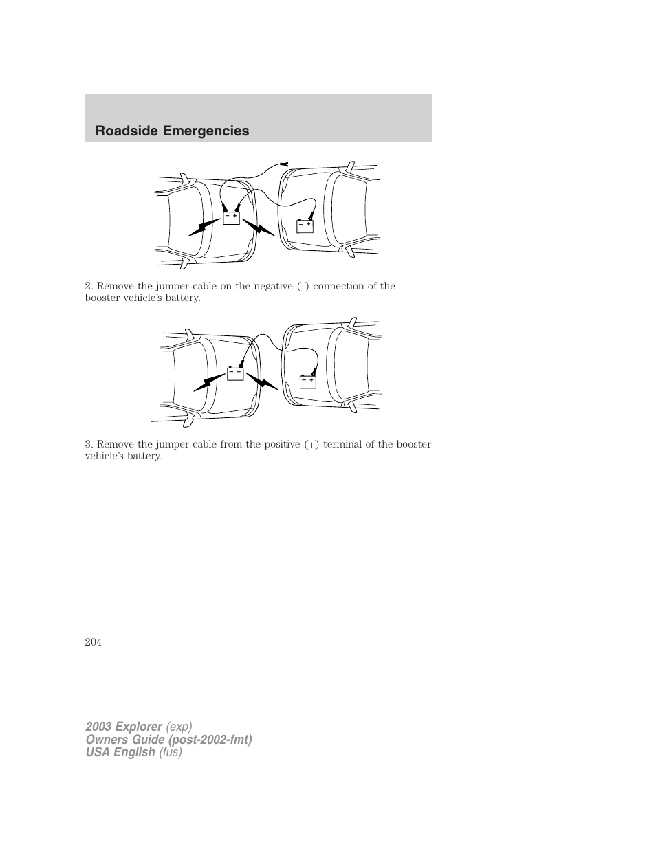 Roadside emergencies | FORD 2003 Explorer v.5 User Manual | Page 204 / 280
