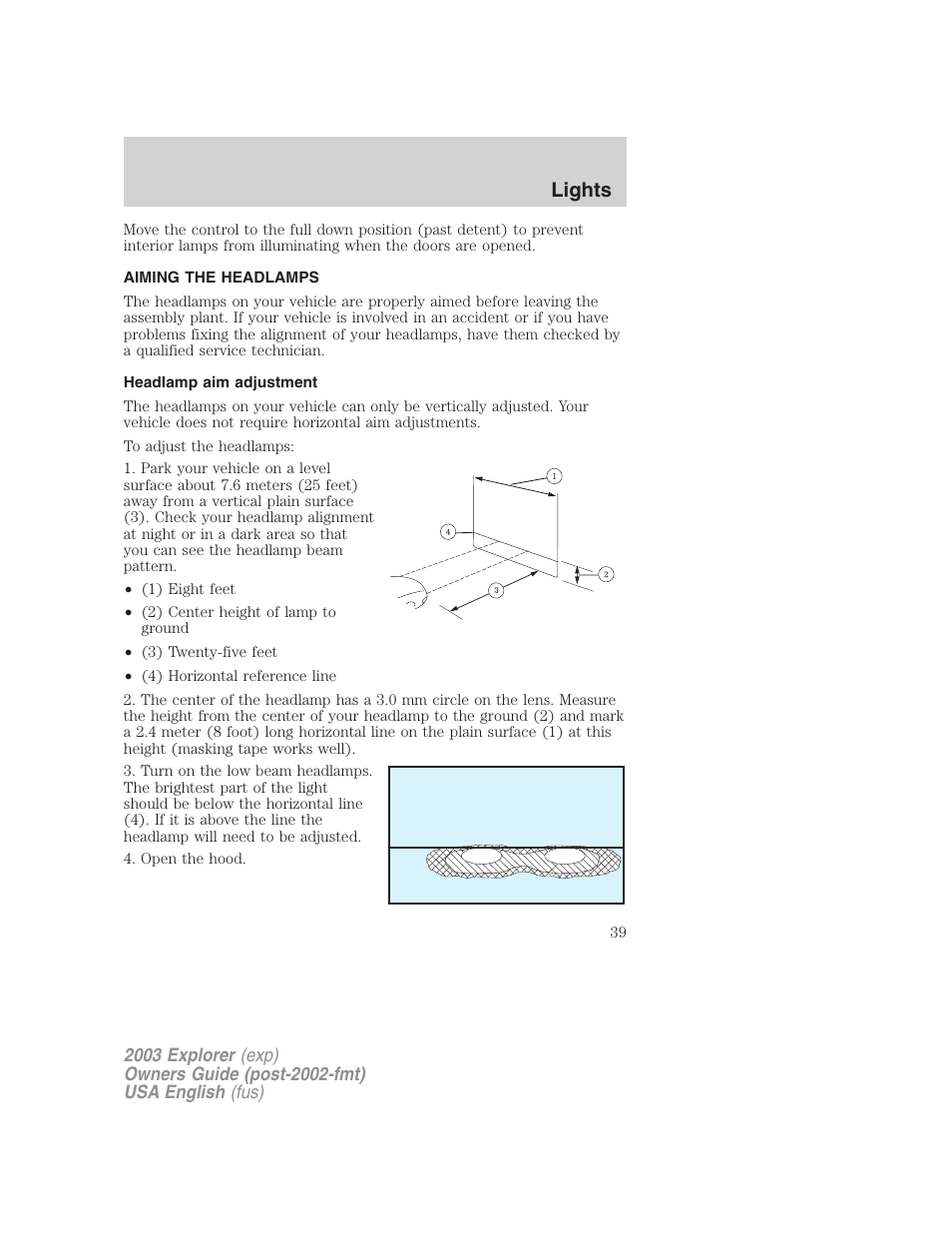 Lights | FORD 2003 Explorer v.5 User Manual | Page 39 / 280