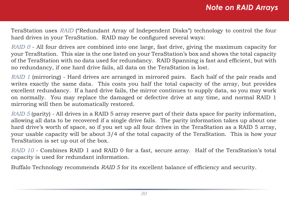 Buffalo Technology TeraStation Pro II TS-HTGL/R5 User Manual | Page 30 / 79