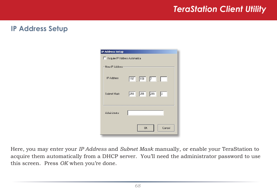 Terastation client utility | Buffalo Technology TeraStation Pro II TS-HTGL/R5 User Manual | Page 68 / 79