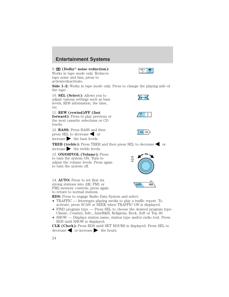 Entertainment systems | FORD 2003 Explorer Sport Trac v.1 User Manual | Page 24 / 216