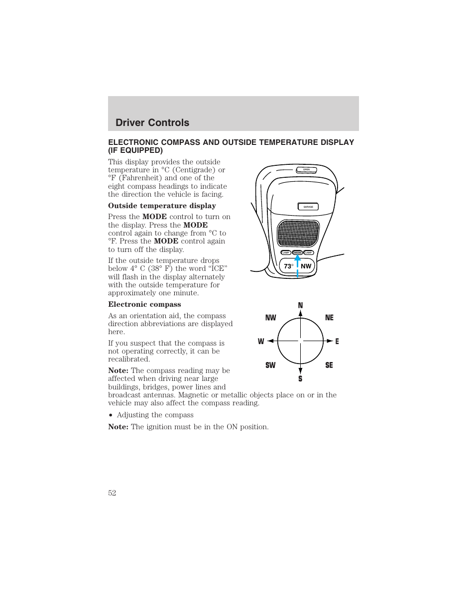 Driver controls | FORD 2003 Explorer Sport Trac v.1 User Manual | Page 52 / 216