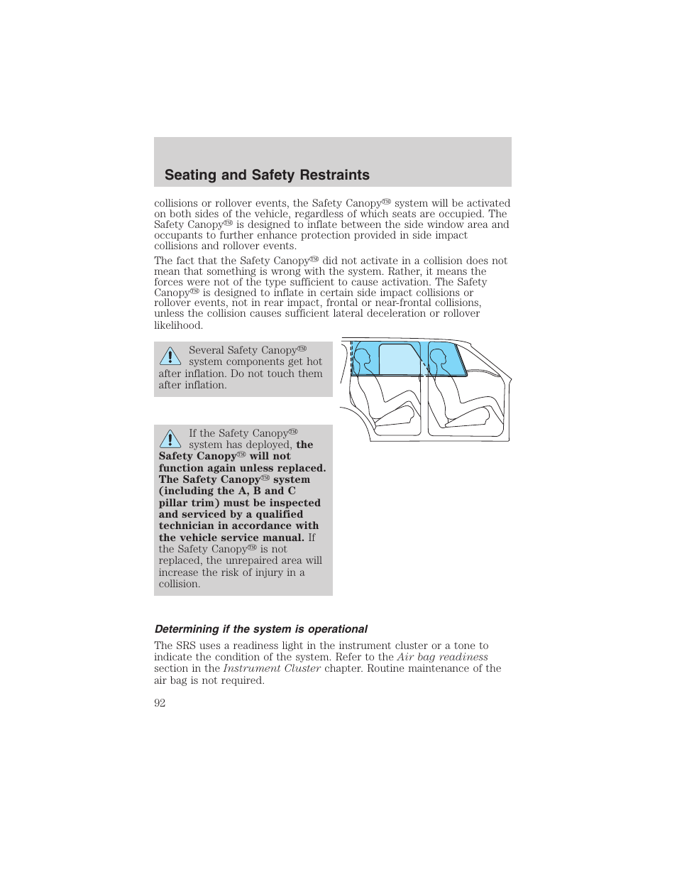 Seating and safety restraints | FORD 2003 Explorer Sport Trac v.1 User Manual | Page 92 / 216