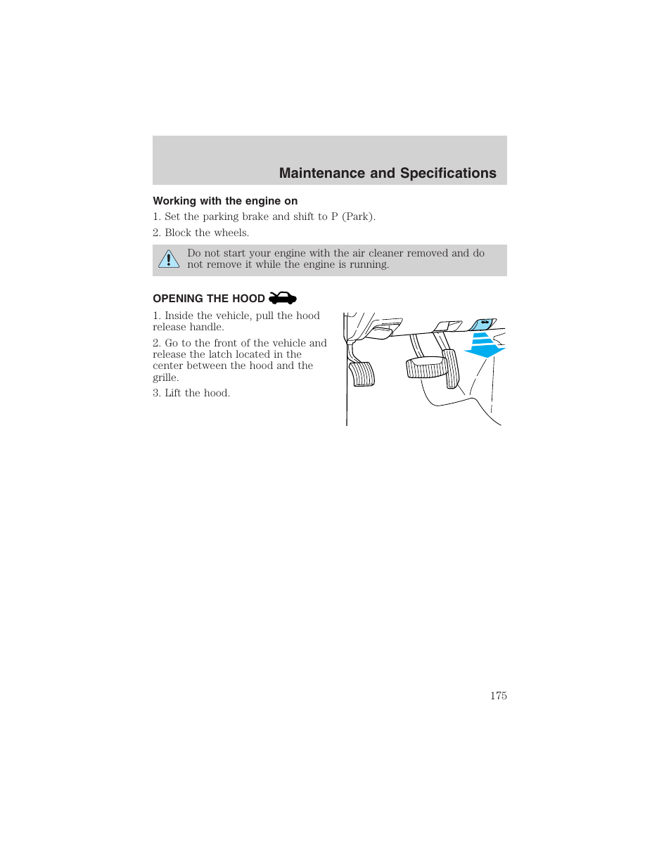 Maintenance and specifications | FORD 2003 Explorer Sport Trac v.2 User Manual | Page 175 / 216