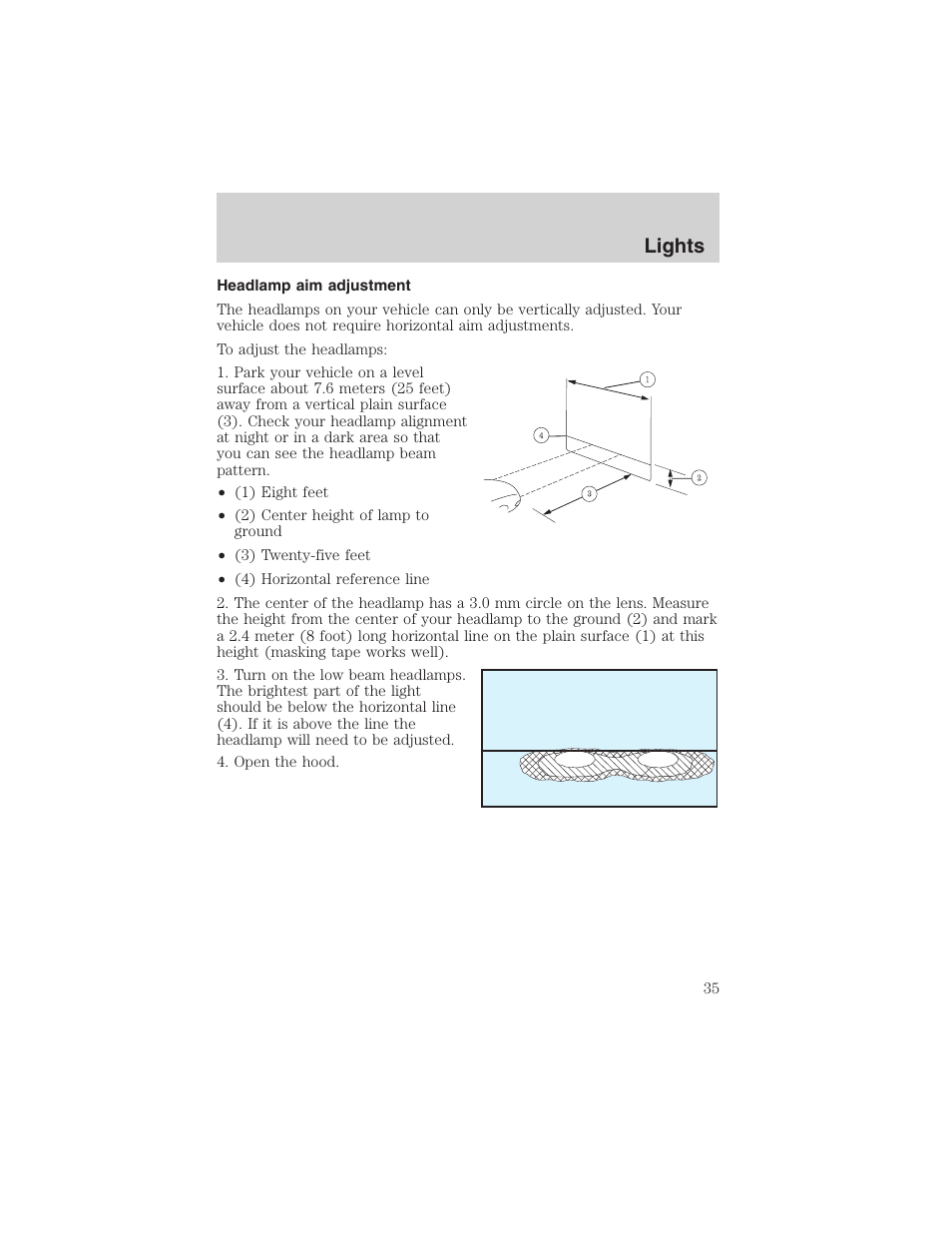 Lights | FORD 2003 Explorer Sport Trac v.2 User Manual | Page 35 / 216
