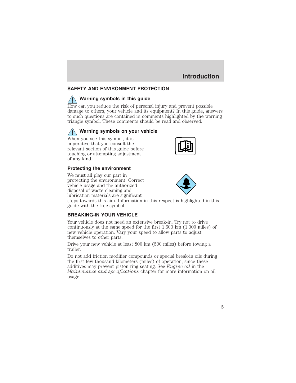 Introduction | FORD 2003 Explorer Sport Trac v.2 User Manual | Page 5 / 216