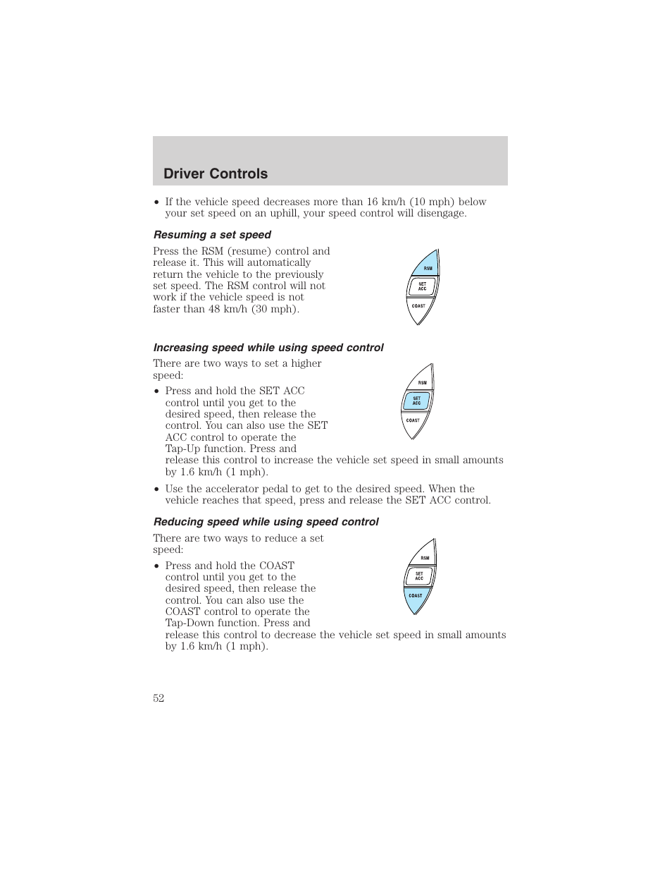 Driver controls | FORD 2003 Explorer Sport Trac v.2 User Manual | Page 52 / 216