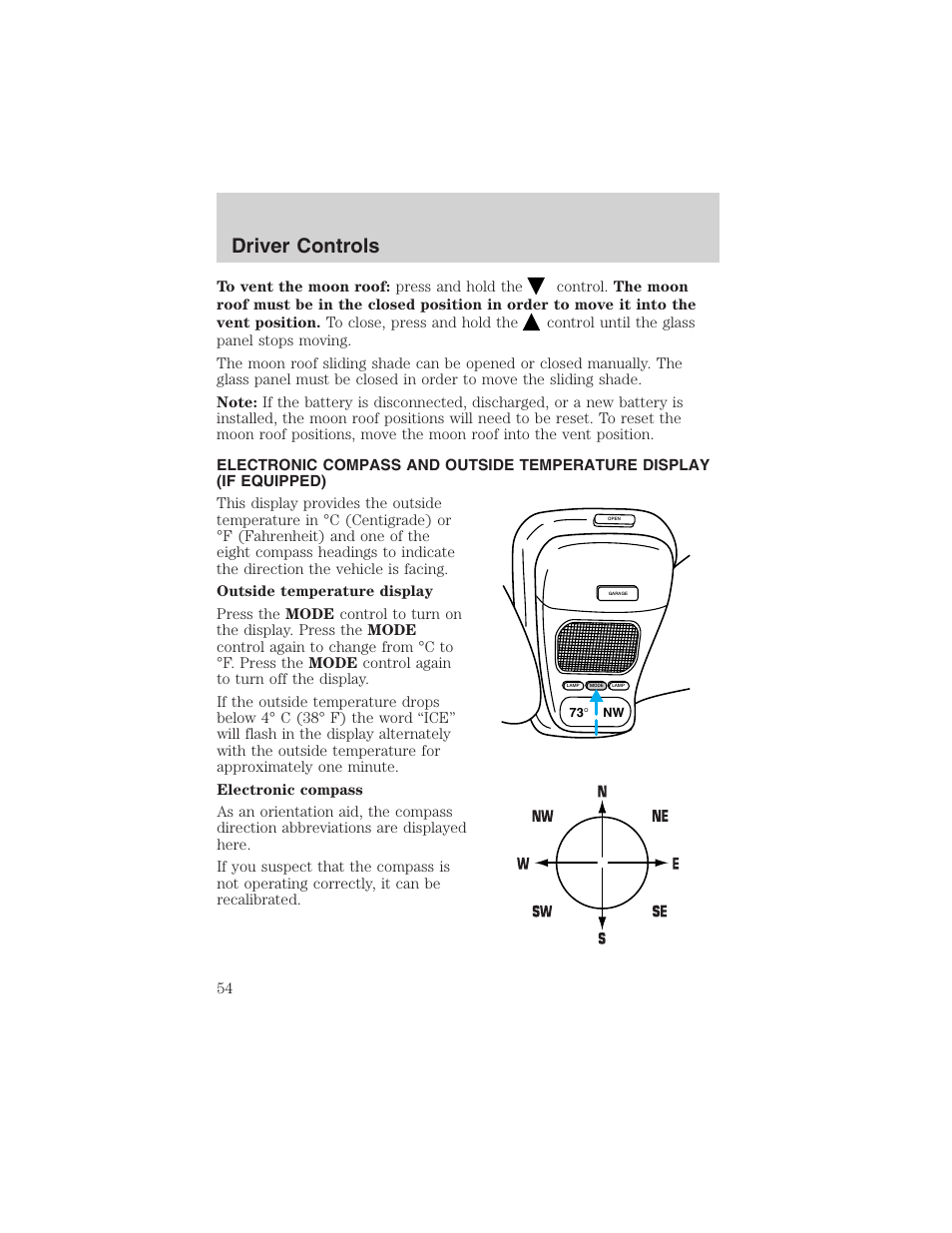 Driver controls | FORD 2003 Explorer Sport Trac v.2 User Manual | Page 54 / 216