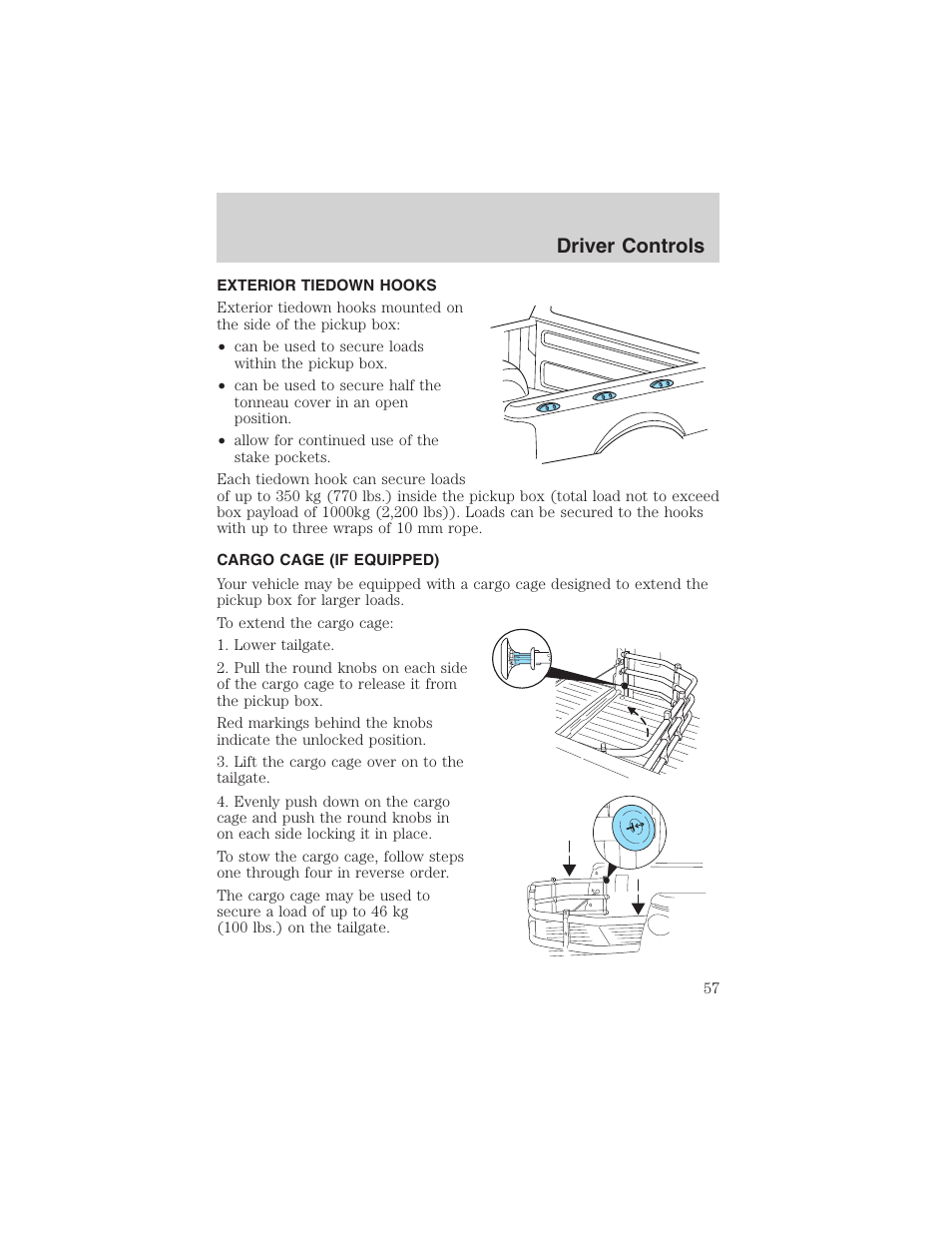 Driver controls | FORD 2003 Explorer Sport Trac v.2 User Manual | Page 57 / 216