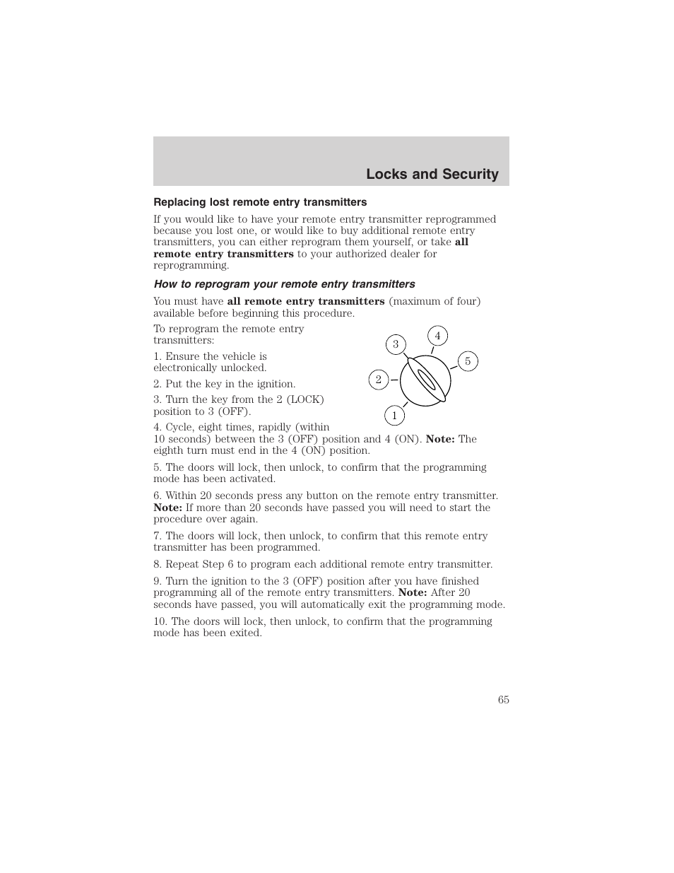 Locks and security | FORD 2003 Explorer Sport Trac v.2 User Manual | Page 65 / 216