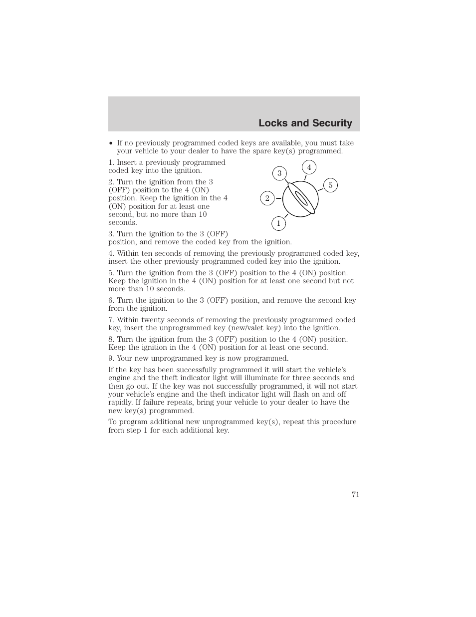 Locks and security | FORD 2003 Explorer Sport Trac v.2 User Manual | Page 71 / 216