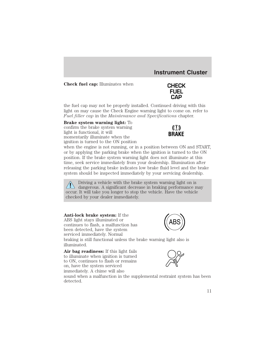 FORD 2003 Explorer Sport Trac v.3 User Manual | Page 11 / 216